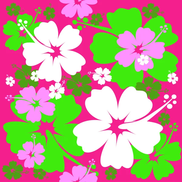 Fond de fleur d'Hibiscus sans couture — Image vectorielle