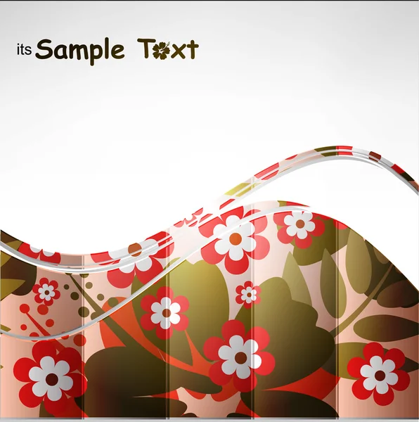Fond abstrait avec fleur d'Hibiscus — Image vectorielle