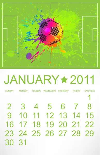 Calendario de enero de 2011 . — Archivo Imágenes Vectoriales