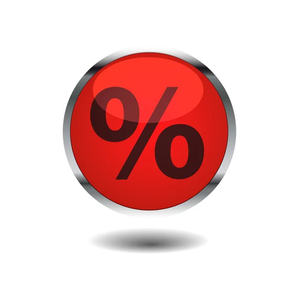 Web button with percent — Stock Vector