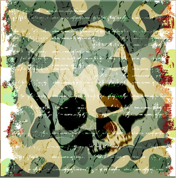 Cráneo grunge fondo — Archivo Imágenes Vectoriales