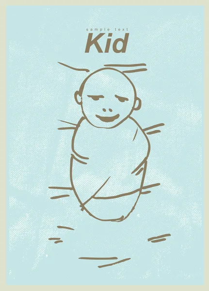 Ankündigungskarte für Babys. — Stockvektor