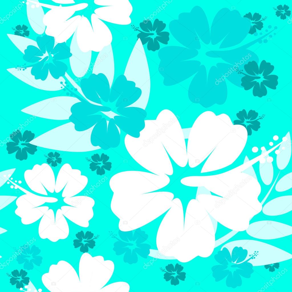 Seamless Hibiscus flower Background