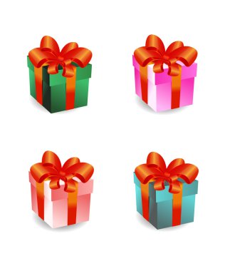 renkli hediye kutuları ayarla