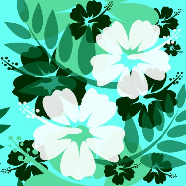 Dikişsiz hibiscus çiçek arka plan