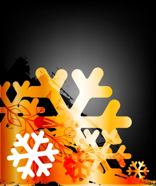 Fond de Noël avec neige — Image vectorielle