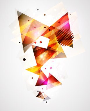 renkli soyut şekiller ile yaratıcı kompozisyon