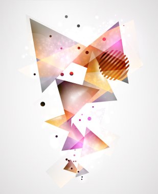 renkli soyut şekiller ile yaratıcı kompozisyon