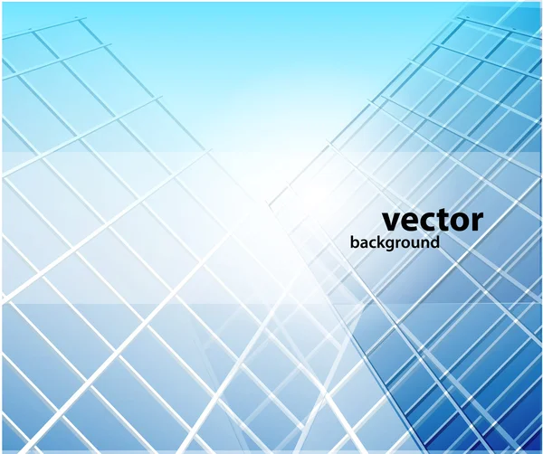 Perspectiva de construção de vidro . —  Vetores de Stock