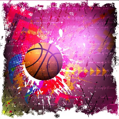 Vector background of basketball sport clipart
