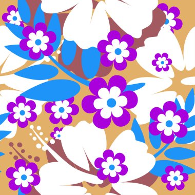 Dikişsiz hibiscus çiçek arka plan