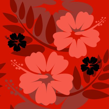 Dikişsiz hibiscus çiçek arka plan