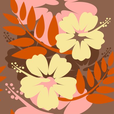 Dikişsiz hibiscus çiçek arka plan