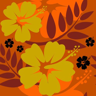 Dikişsiz hibiscus çiçek arka plan