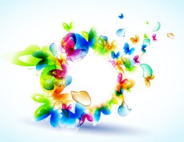 renkli arka plan ile kelebek.