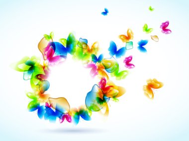 renkli arka plan ile kelebek.