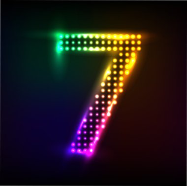 vektör - disco 7 numaralı ışıklar.