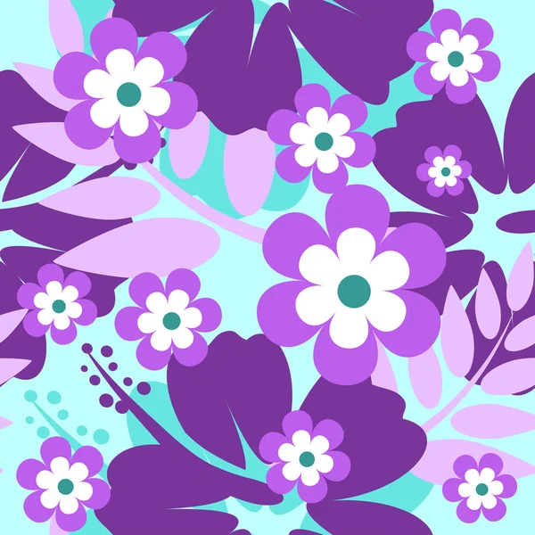 Fond de fleur d'Hibiscus sans couture — Image vectorielle