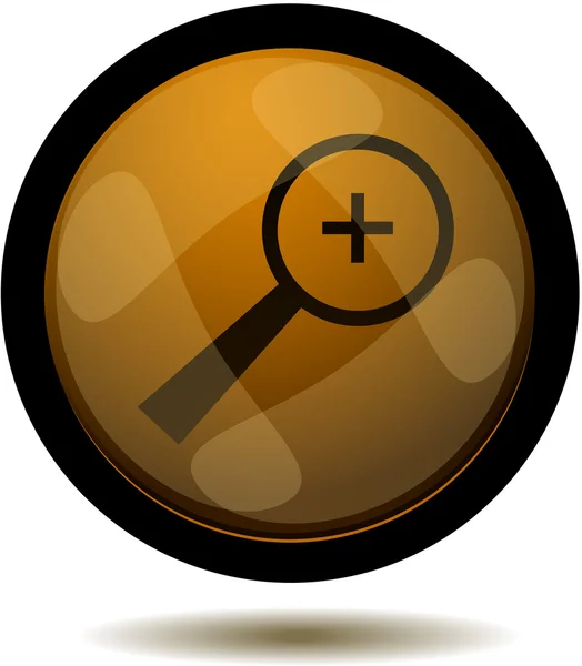 Кнопка глянсовий екранної лупи — стоковий вектор