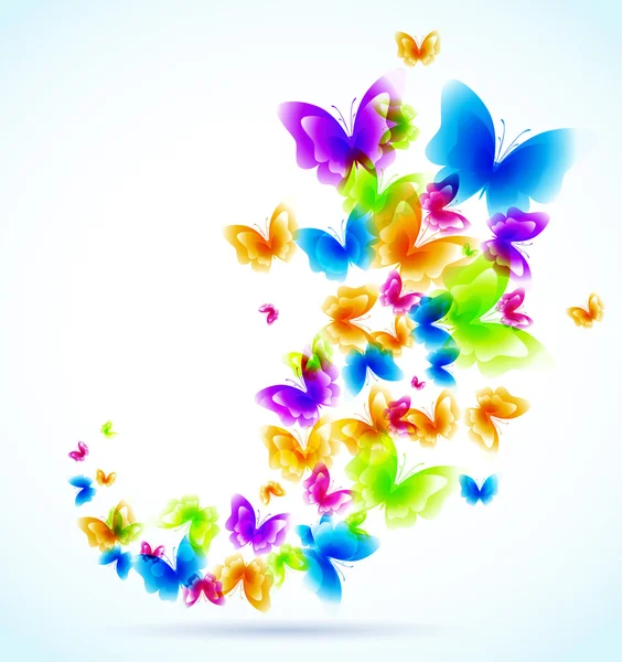 Colorful background with butterfly. — Stock Vector