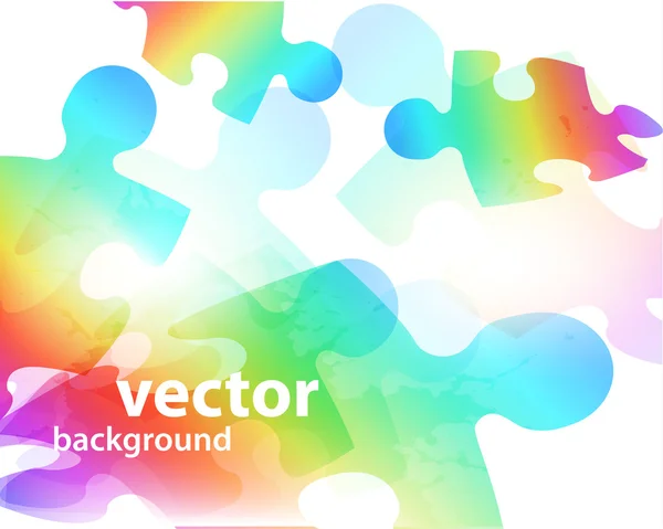 Abstract achtergrond gemaakt van puzzelstukjes — Stockvector