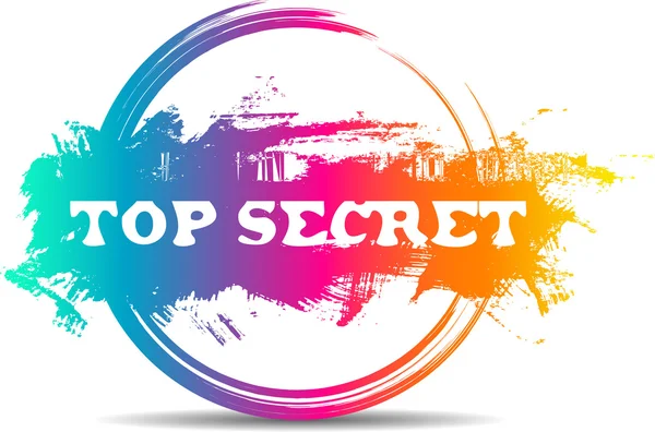 Modern colorful top secret stamp — Stock Vector