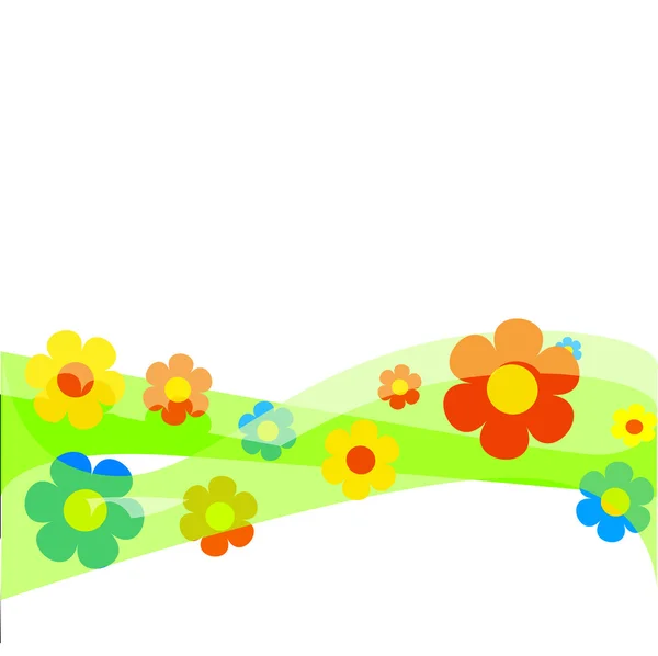 花卉抽象背景设计 — 图库矢量图片