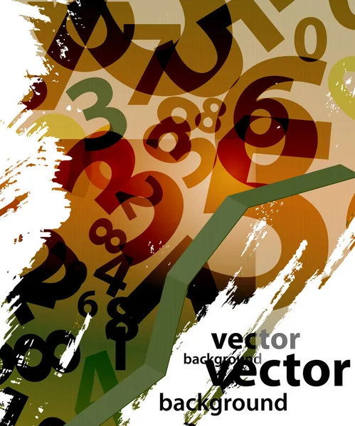 Abstraktní barevné pozadí s čísly — Stockový vektor
