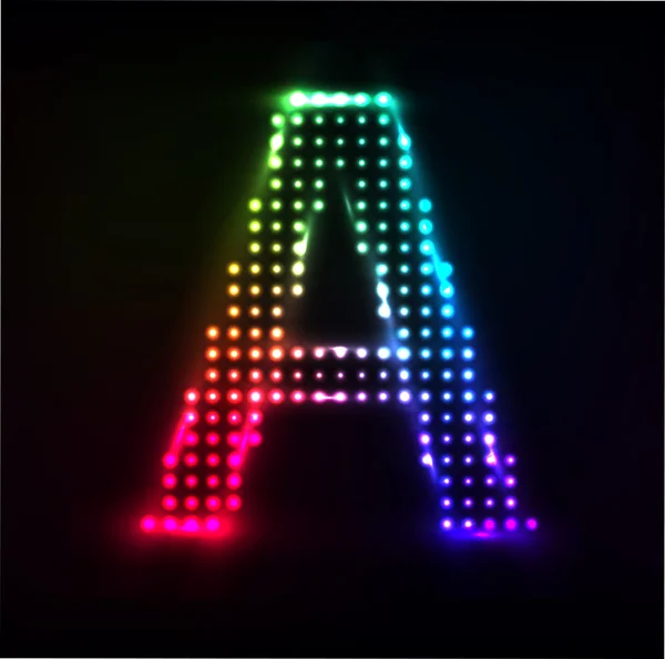 Vector disco alfabet. brief een — Stockvector