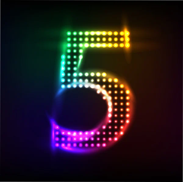 Vektör - disco - 5 numaralı ışıklar. — Stok Vektör