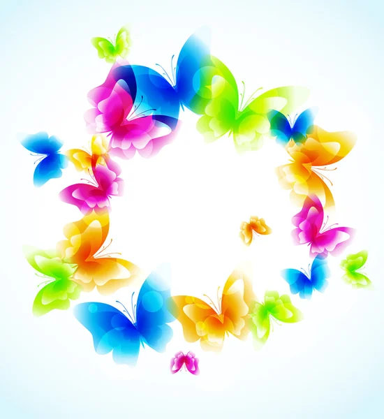 Colorful background with butterfly. — Stock Vector