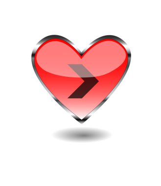 kalp vector ok düğmesini