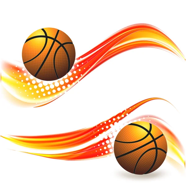 Banner de diseño deportivo de baloncesto — Vector de stock