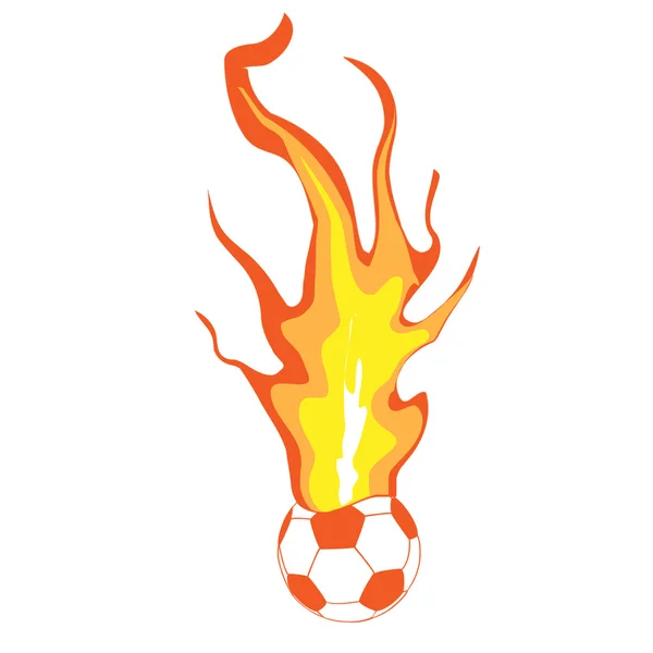 Fire soccer design element — Stock Vector