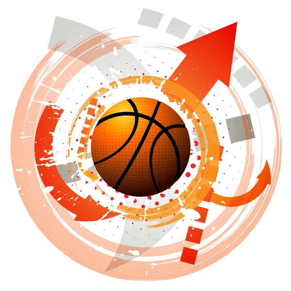 Banner de diseño deportivo de baloncesto — Archivo Imágenes Vectoriales