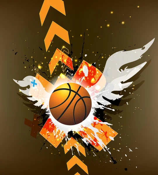 Fondo vectorial del deporte de baloncesto — Vector de stock