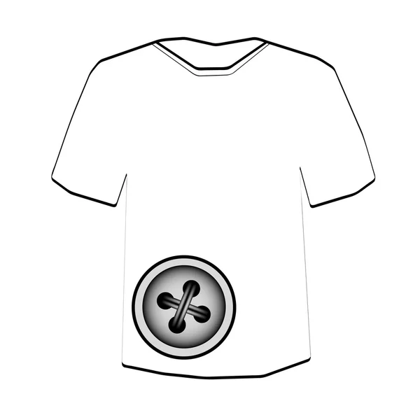 Tlačítko. Šablona návrhu tričko. — Stockový vektor
