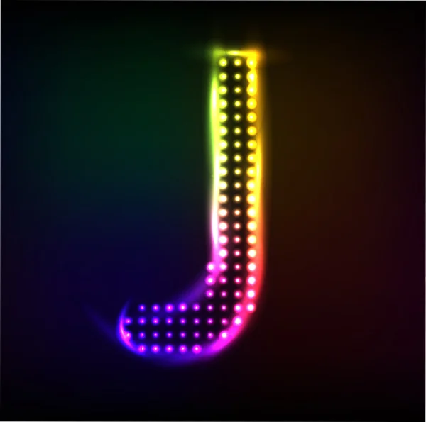 Alphabet vectoriel. Disco lettre J — Image vectorielle