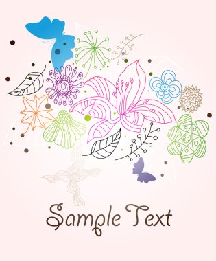 soyut grunge floral arka plan