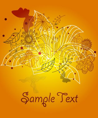 soyut grunge floral arka plan