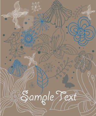 soyut grunge floral arka plan
