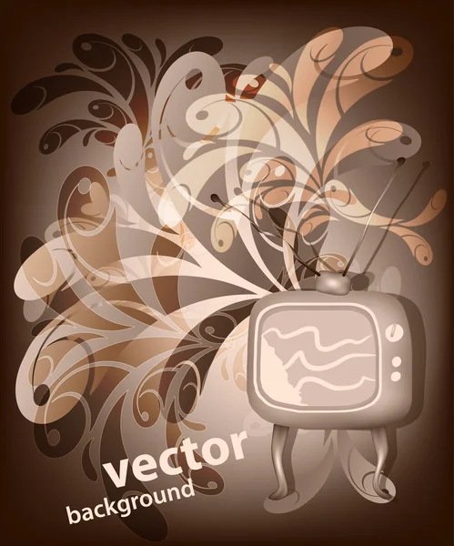 Retro tv achtergrond — Stockvector