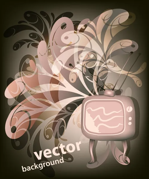 Retro TV fundo — Vetor de Stock