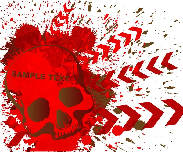 Affiche vectorielle crâne grunge — Image vectorielle