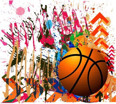 Background of basketball sport clipart