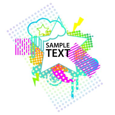 renkli yıldız afiş