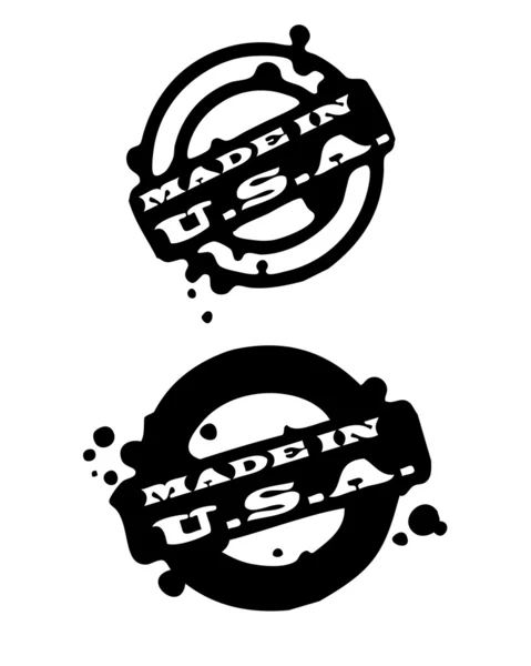 Gemaakt in usa stempel — Stockvector