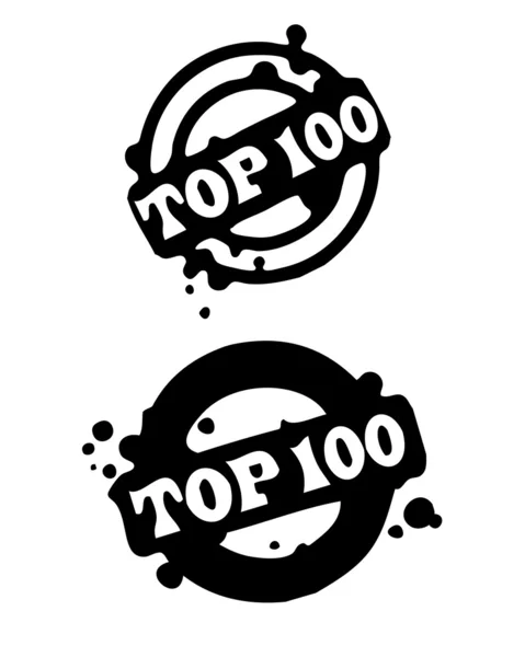 Top 100 Marke — Stockvektor