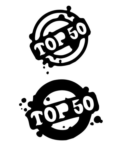 Top 50 Carimbo — Vetor de Stock