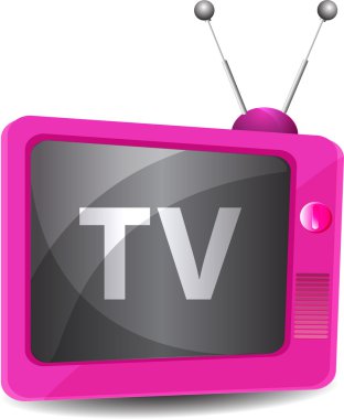 Sevimli retro TV vektörü